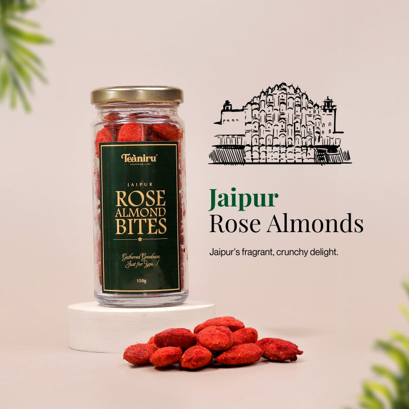 Grand Indian Wellness Hamper-Rose Almonds